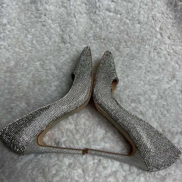 Steve Madden Alary Rhinestone slip on heels pointed toe size 7.5M - Picture 7 of 12